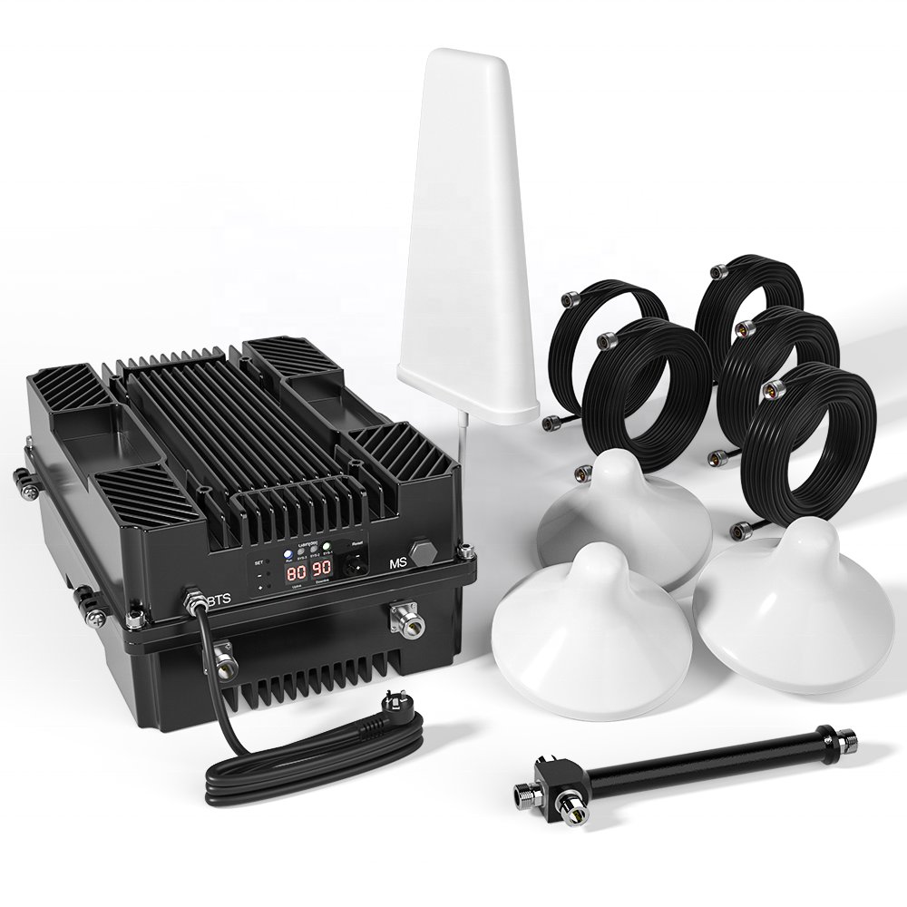 Goboost 1KM 10KM Outdoor repeater 900 1800 2100 MHz 2G 3G 4G 33dBm Island Booster 2W Engineering Use B1 3 B8 Amplifier